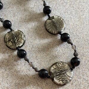 Vintage Dichroic Glass Beaded Necklace